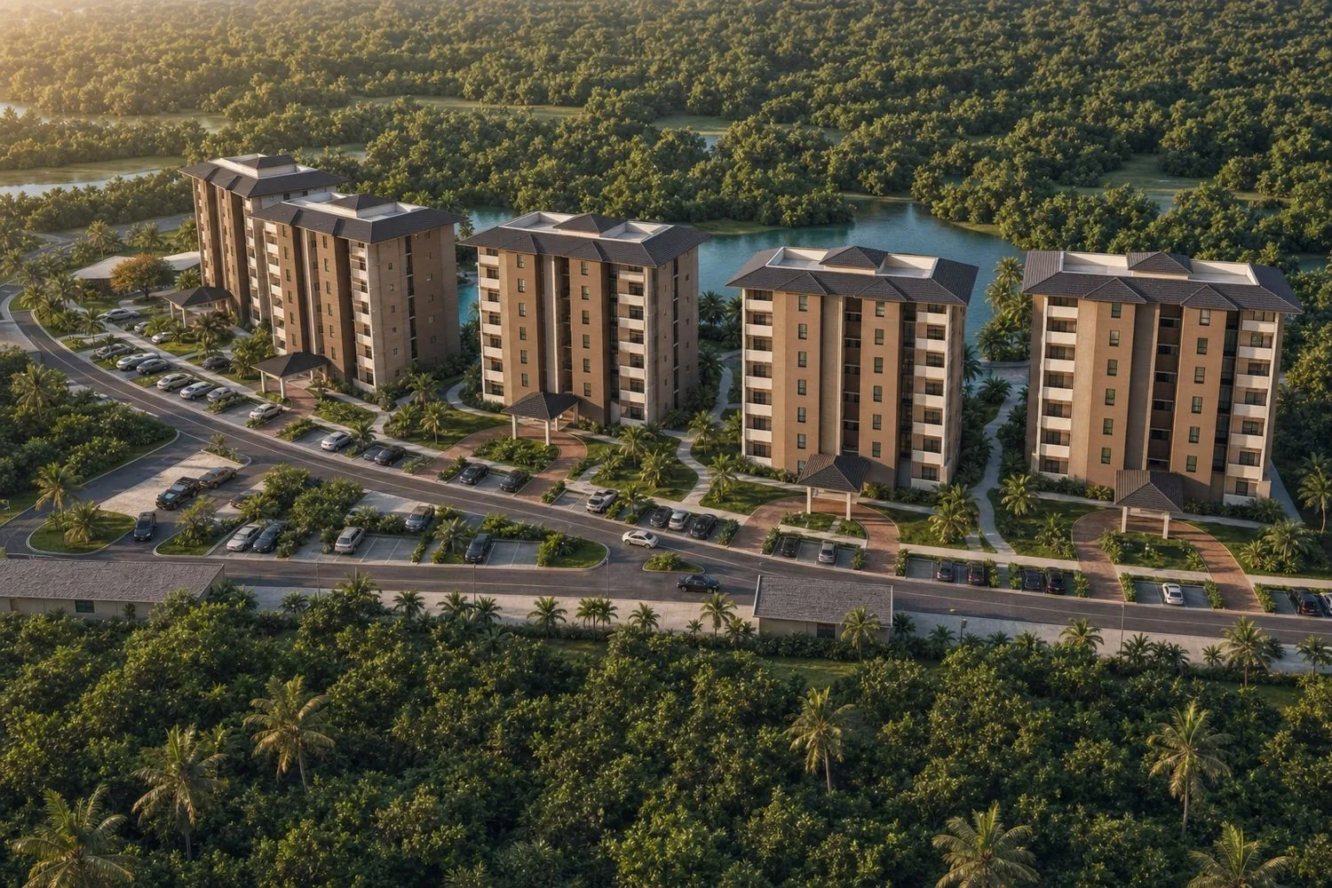 Buenaventura, Riviera Pacífica, vista aérea