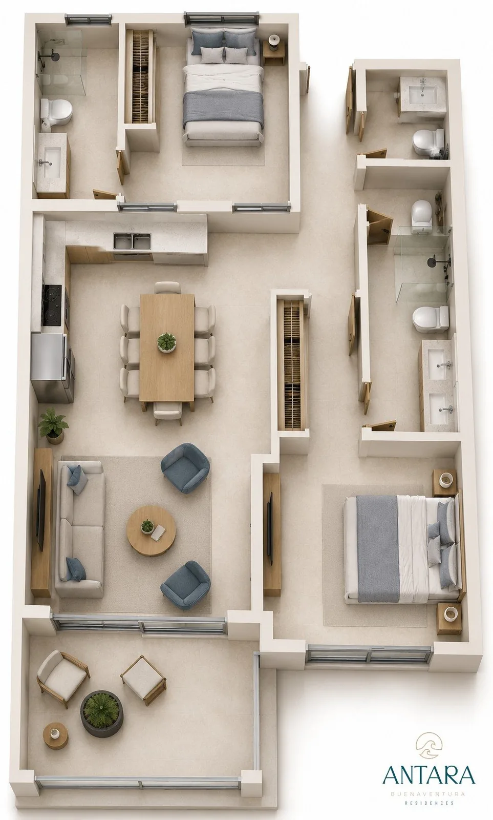 Type B · 95.45 m²